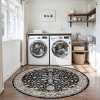 6ft Round Kitchen Rug Washable - Image 5