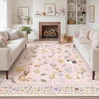Soalmost Dog 9x12 Pink Area Rugs by Soalmost