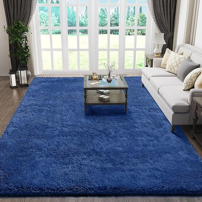 Ophanie 5x8 Blue Rugs for Living Room, Kids Rug, Playroom Navy Area Rugs for by Ophanie