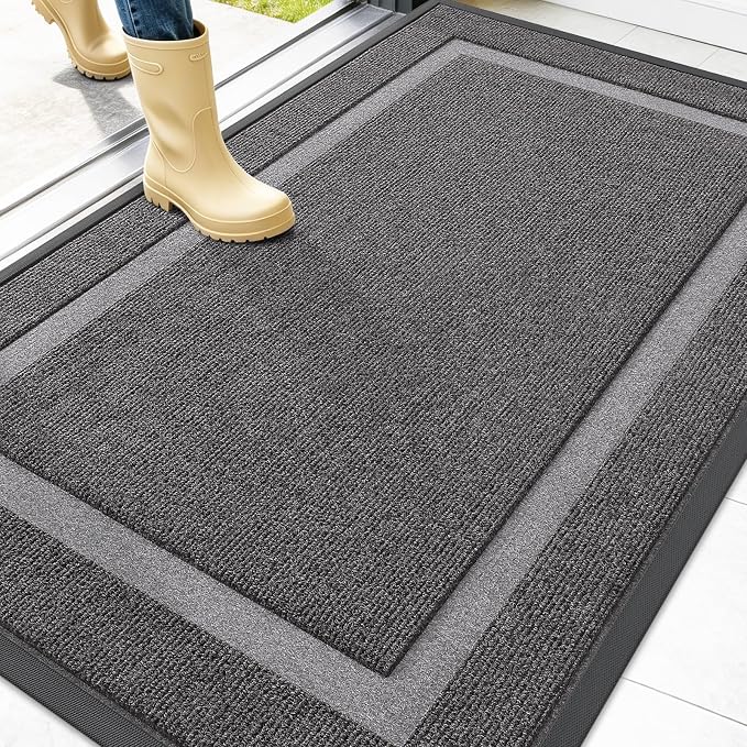 OLANLY Front Door Mat Indoor Outdoor Entrance, Waterproof All-Season, by OLANLY