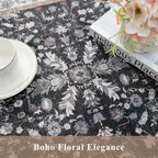 2x8ft Kitchen Rug Runners Washable Non Slip – Boho Floral Carpet Runner - Image 9
