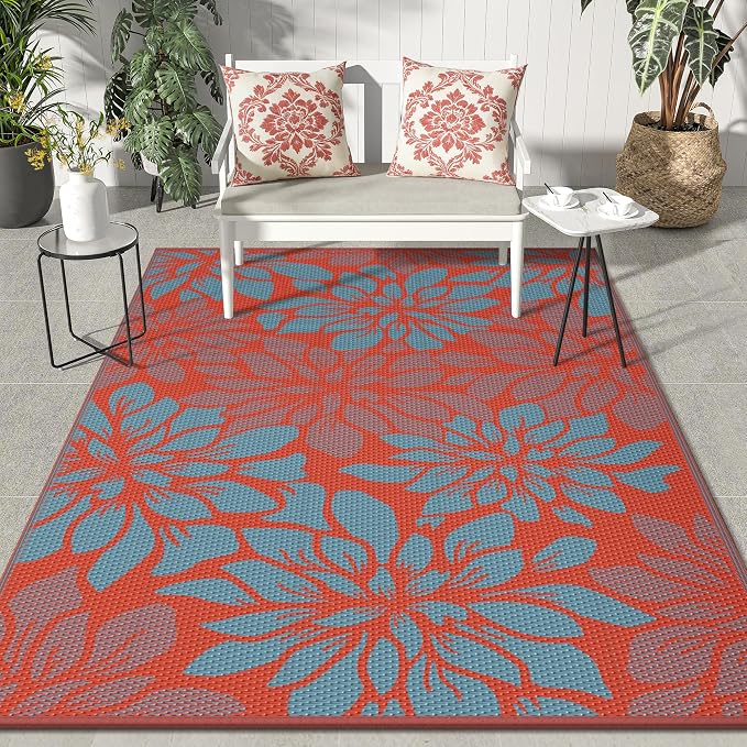 GENIMO Outdoor Rug Waterproof for Patio Decor, Large Area Rugs Mats for RV by GENIMO
