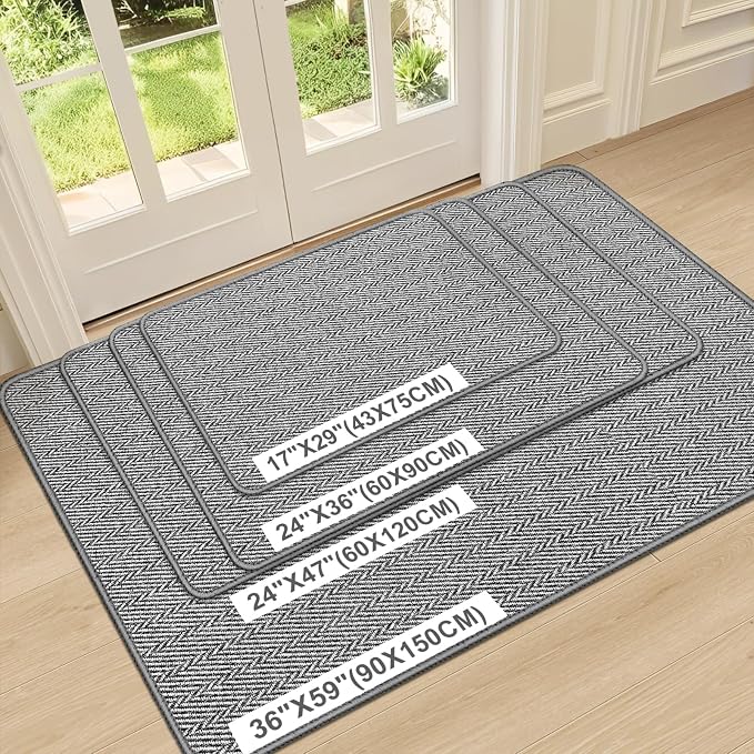 Ultra Thin Door Mat Indoor Entrance 24"x47", Low-Profile Indoor Door Mat - Image 2