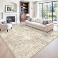 10x10 ft Square Living Room Rug – Washable Modern Abstract Area Rug by ZHXXUJ