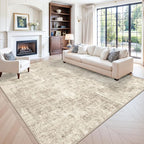 10x10 ft Square Living Room Rug – Washable Modern Abstract Area Rug by ZHXXUJ