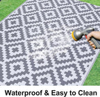 Smiry Waterproof Outdoor Rug 5x8 ft, Reversible Plastic Straw Patio Camping Rugs - Image 2