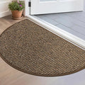 BEQHAUSE Dirt Trapper Door Mat 17" x 30" Half Circle Non-Slip Washable Doormats by BEQHAUSE