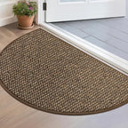 BEQHAUSE Dirt Trapper Door Mat 17" x 30" Half Circle Non-Slip Washable Doormats by BEQHAUSE