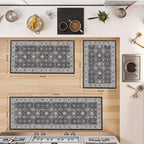 3 Pieces Kitchen Rug Sets: Farmhouse Washable Non-Slip Floor Mat - Image 4