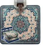 Hompet Cat Litter Mat 2 Pack, 54x54 Large Machine Washable Trapping Mats by Hompet