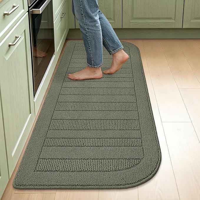 BEQHAUSE 24x60 Inch Kitchen Rugs Non-Slip Washable Kitchen Mats by BEQHAUSE