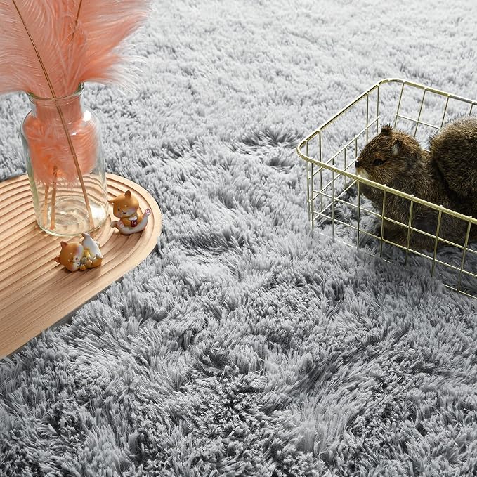 Andecor Soft Fluffy Bedroom Rugs, 8 x 10 Feet Indoor Shaggy Plush Area Rug - Image 5