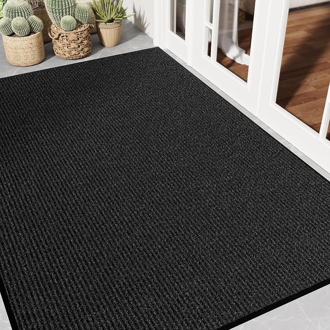 Front Door Mat 4' x 6', Low Profile Welcome Mat, Non-Slip Door Mat Outside by EZ2LIVE