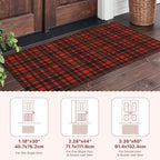 GENIMO Door Mat 18X30 Inch Buffalo Plaid Christmas Decor Rug Outdoor Geometric - Image 6
