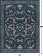 Navy Blue 6x8 Boho Rug for Living Room, Stain Resistant Non Slip Area Rug for - Image 2