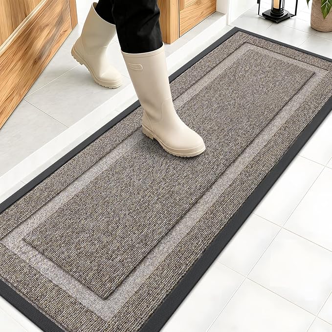 OLANLY Front Door Mat Indoor Outdoor Entrance, Waterproof All-Season, by OLANLY