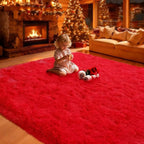 5x7 Plush Fluffy Area Rugs, Large Soft Carpet, Upgraded Non-Slip Rectangular Rug - Image 2