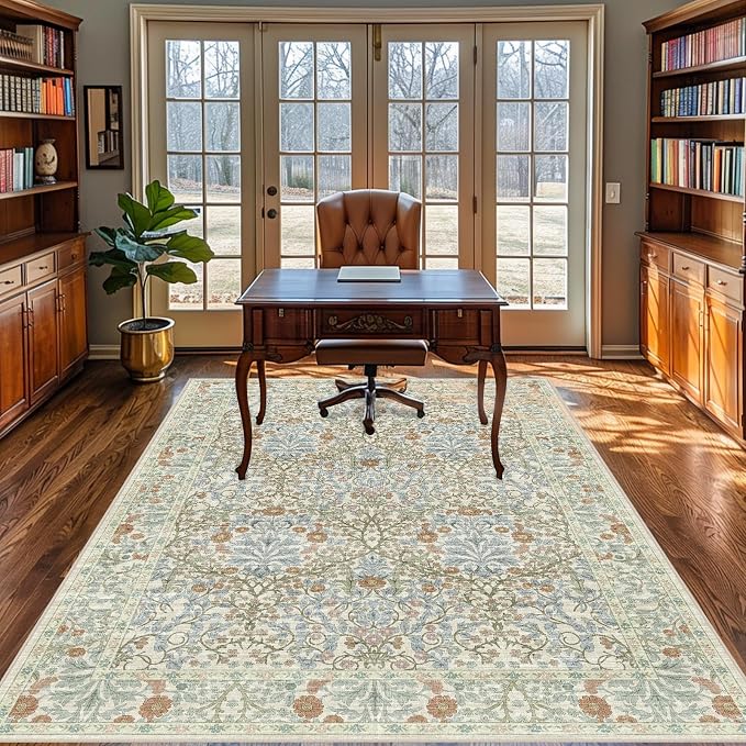 4x6 Area Rug for Bedroom Beside Rug, Laundry Room, Washable Non-Slip Low Pile - Image 2