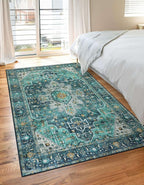 Moynesa Ultra-Thin Washable Vintage Area Rug - Image 2