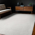 CAMILSON Easy Jute Rug 5x7, Indoor Outdoor Off-White Farmhouse Area Rugs - Image 9