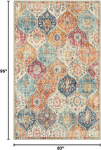 Lahome Moroccan 5x8 Area Rug, Ultra-Thin Washable Rugs - Image 2