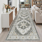 Madane Hallway Rug 3x10, Kitchen Rugs Washable Entryway Rug Vintage Kitchen - Image 3
