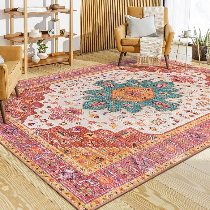 Moynesa Ultra-Thin Pink Area Rug by Moynesa
