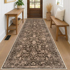 KILOCOCO Hallway Runner 3x8 Rug Runner Washable Kitchen Runners Printed Floral by Kilococo