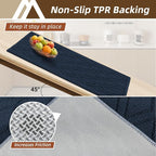 COSY HOMEER 60x24Inch/35X24Inch Kitchen Rugs Sets Non-Slip Washable Kitchen Mats - Image 3