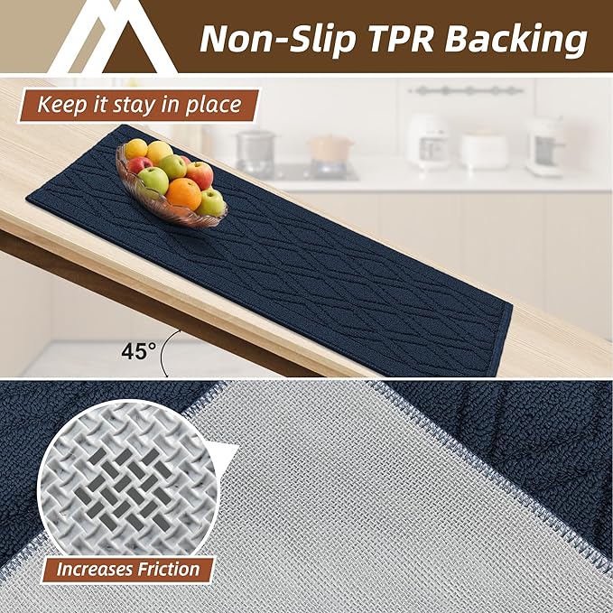 COSY HOMEER Kitchen Rugs 24"x35" Non-Slip Washable Kitchen Mats - Image 4