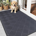 Front Door Mat Outside Entrance, Absorbent Dirt Resist Dog Door Mat, Heavy Duty by EZ2LIVE