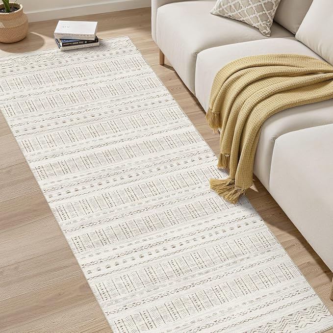 cotiled Hallway 2.6x10 Runner Rugs: Washable Boho Rugs - Image 6