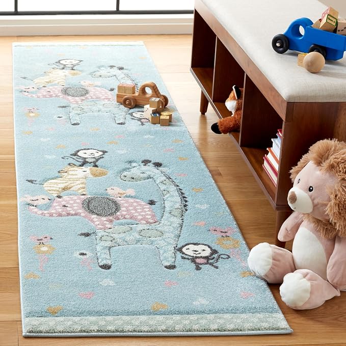 SAFAVIEH Carousel Kids 100 Collection Runner Rug by Unknown
