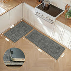 GENIMO Kitchen Mats for Floor 2PCs, Washable Anti Fatigue Mat for Cushioned - Image 6