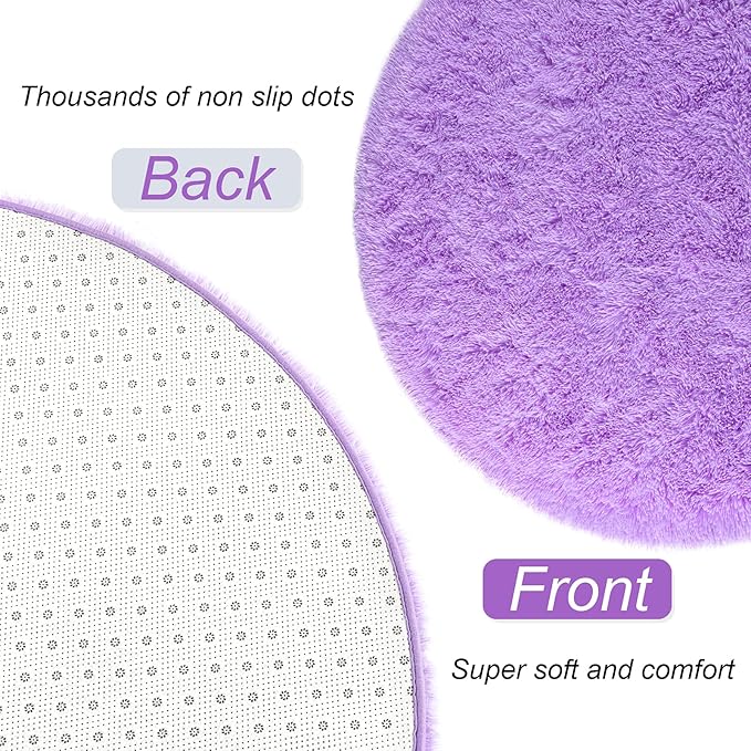 LOCHAS Bedroom Rug 2.6' x 5.3', Soft Oval Throw Rugs Carpet - Image 6