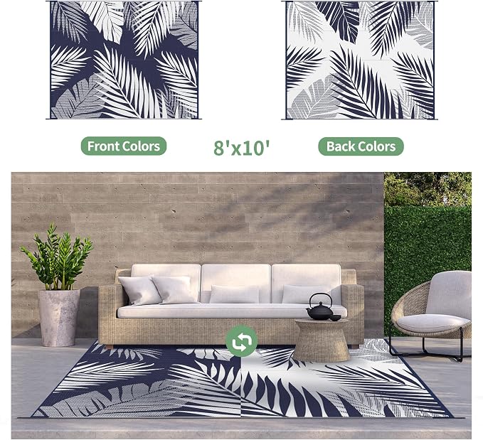 GENIMO Outdoor Rug 8' x 10' Waterproof - Image 2