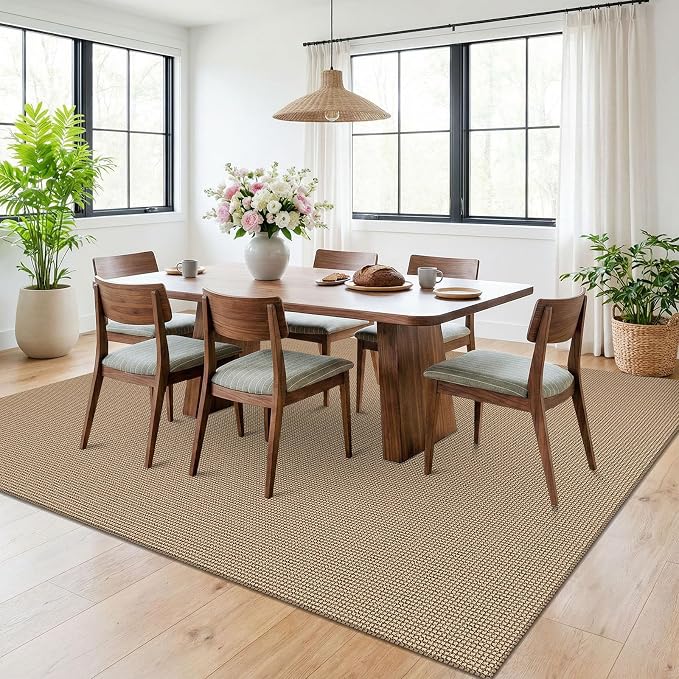 KOZYFLY Washable Area Rug 6x9 ft Rubber Backed Non Slip Rugs - Image 2
