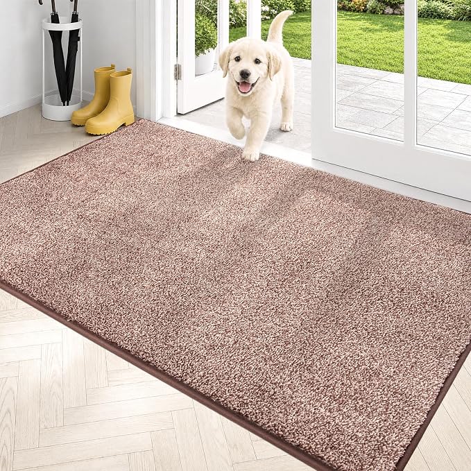 PURRUGS Dirt Trapping Door Mat 34" x 59", Non-Slip Machine Washable Entryway Rug by PURRUGS