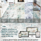 Area Rugs 8x10 Living Room: Large Soft Washable Rug Modern Abstract Anti-Skid - Image 9