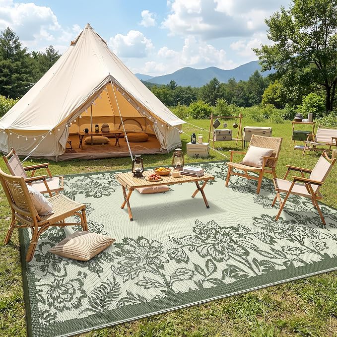 Garvee Outdoor Rugs 9' x 12’ Waterproof Reversible Mats, Large Area Plastic - Image 8