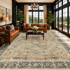 Hazo Haus Rustic Taupe Area Rug 8x12 - Image 8