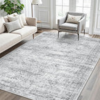 Soalmost 7x9 Area Rug for Living Room Washable Abstract Vintage Soft Thin - Image 10