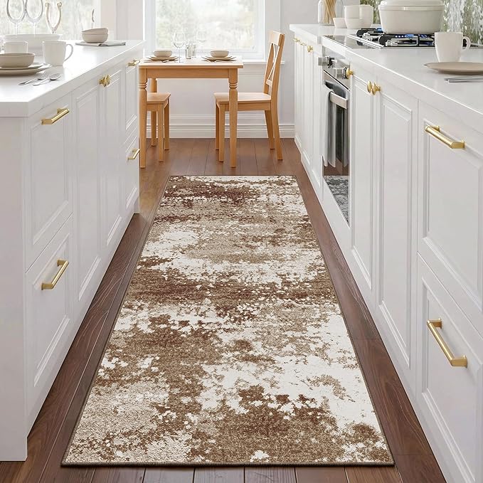 Brown Rug Runners for Hallways Kitchen Non Slip Washable 2x6 Entryway Runner - Image 2