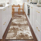 Brown Rug Runners for Hallways Kitchen 2.6x8 Non Slip Washable Entryway Runner by Acapet