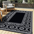 HUGEAR Outdoor Plastic Straw Rug, Waterproof Outdoor Rugs by HUGEAR