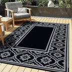 HUGEAR Outdoor Plastic Straw Rug, Waterproof Outdoor Rugs by HUGEAR