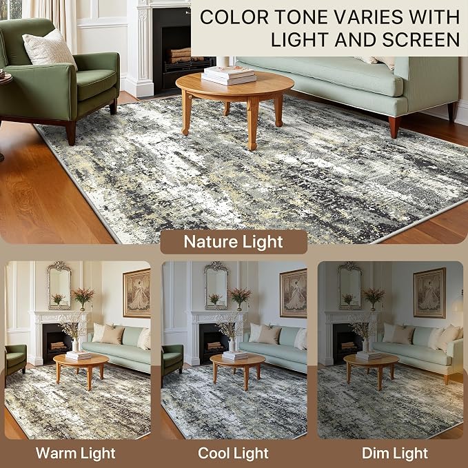 BEIMO Area Rugs 5x7 for Living Room Bedroom, Modern Abstract Machine Washable - Image 9