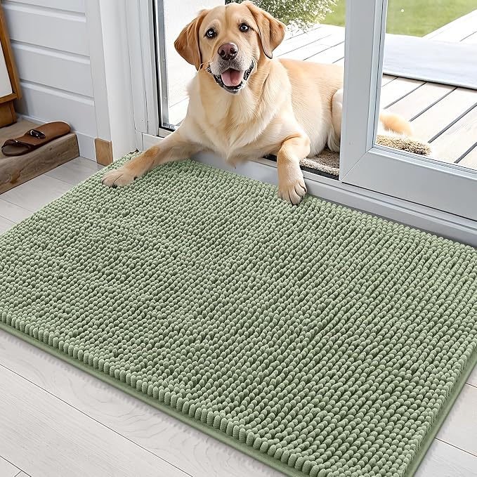 OLANLY Dog Door Mat for Muddy Paws 35x24, Absorbs Moisture and Dirt, Absorbent by OLANLY