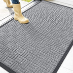 OLANLY Front Door Mat Outside Entrance 47x32, Heavy Duty Sturdy Natural Rubber by OLANLY