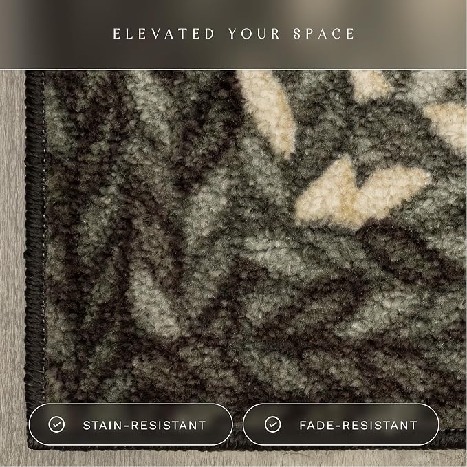 Maples Rugs Marion Bohemian Braided-Style Print Area Rug – Made in USA – - Image 5